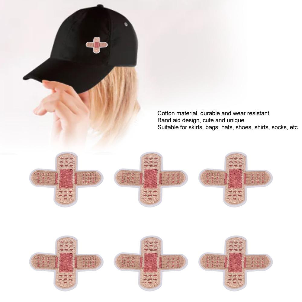 10pcs Brown Iron On Patch Bandage Design Applique Patch Funny Embroidered Patch  For Clothing Repair