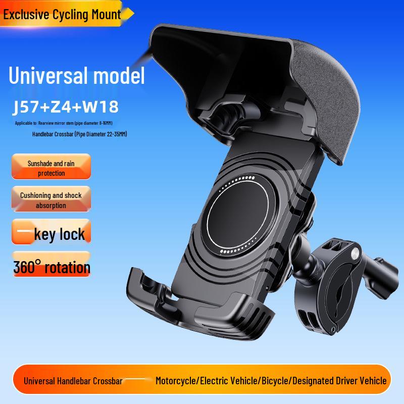 Waterproof Dustproof Electric Scooter & Motorcycle Phone Holder for Navigation with Helmet Bracket