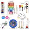 14Pcs Wooden Percussion Instruments Set Musical Instruments Interesting Interactive Games Hand Eye