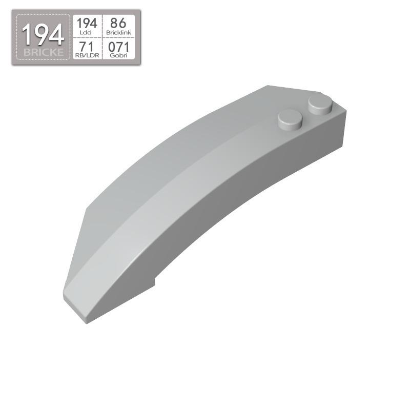 BRICKE Wedge 3x8x2 (Right) Building Blocks - Compatible with LEGO MOC Accessories 50g (12 pcs)