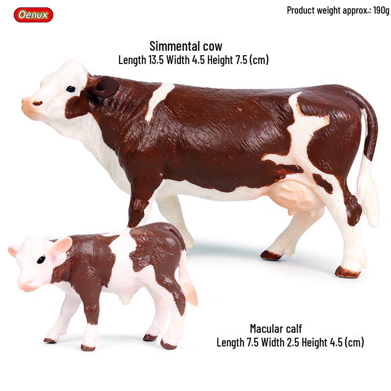 Animal Model Ranch Set: Chicken, Dog, Cow, Sheep, Horse Miniature Toy Scene