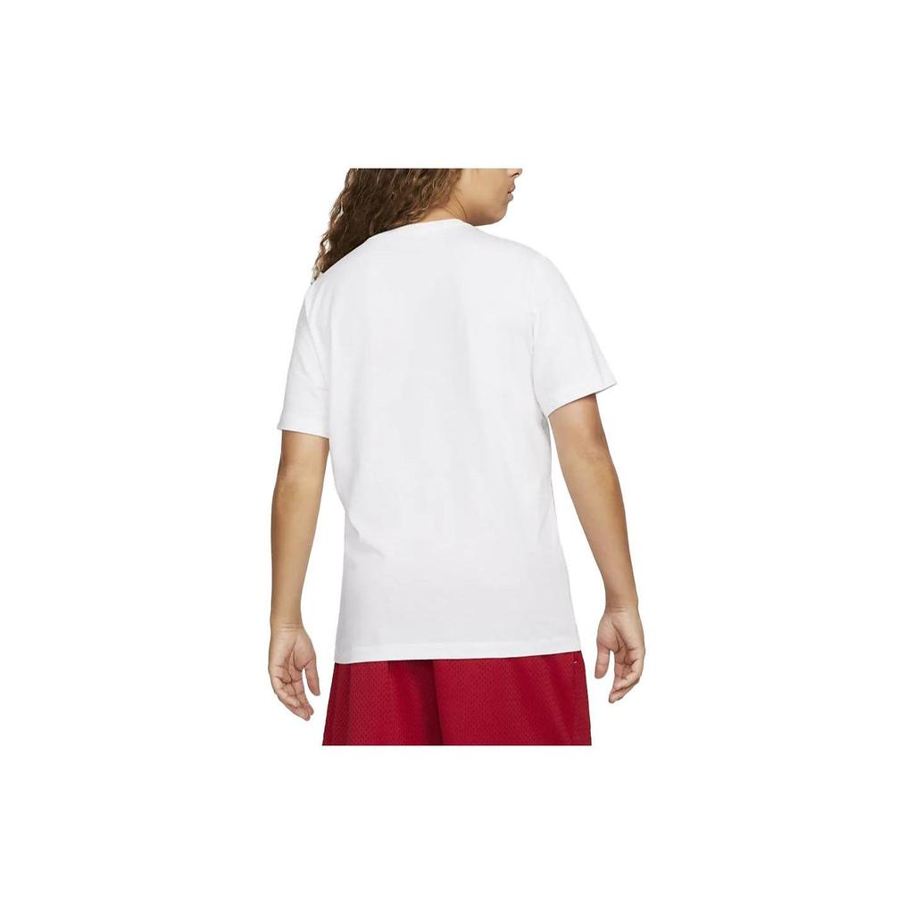 Nike T Shirts Men's White Crew Neck Moderate Straight Fit DZ3280-100
