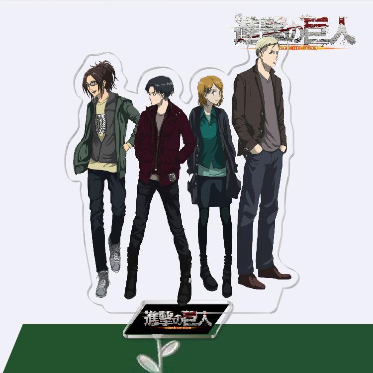 Spill Anime Attack Giant Allen Akryl Cosplay Karakter Stativ Malt Skrivebord Dekor Ornament Gave Modell