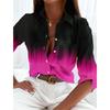 Fashion Gradient Pattern 3D Print Women Long Sleeve Shirts Spring Autumn Holiday Casual Street Ladies Blouse Women's Clothing