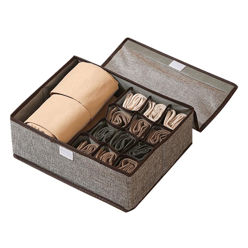 Daisy Leaf Fabric Storage Box with Lid