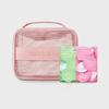 [SET] Pink Square Travel Pouch + Cleansing Balm Travel Kit (3mlx16)