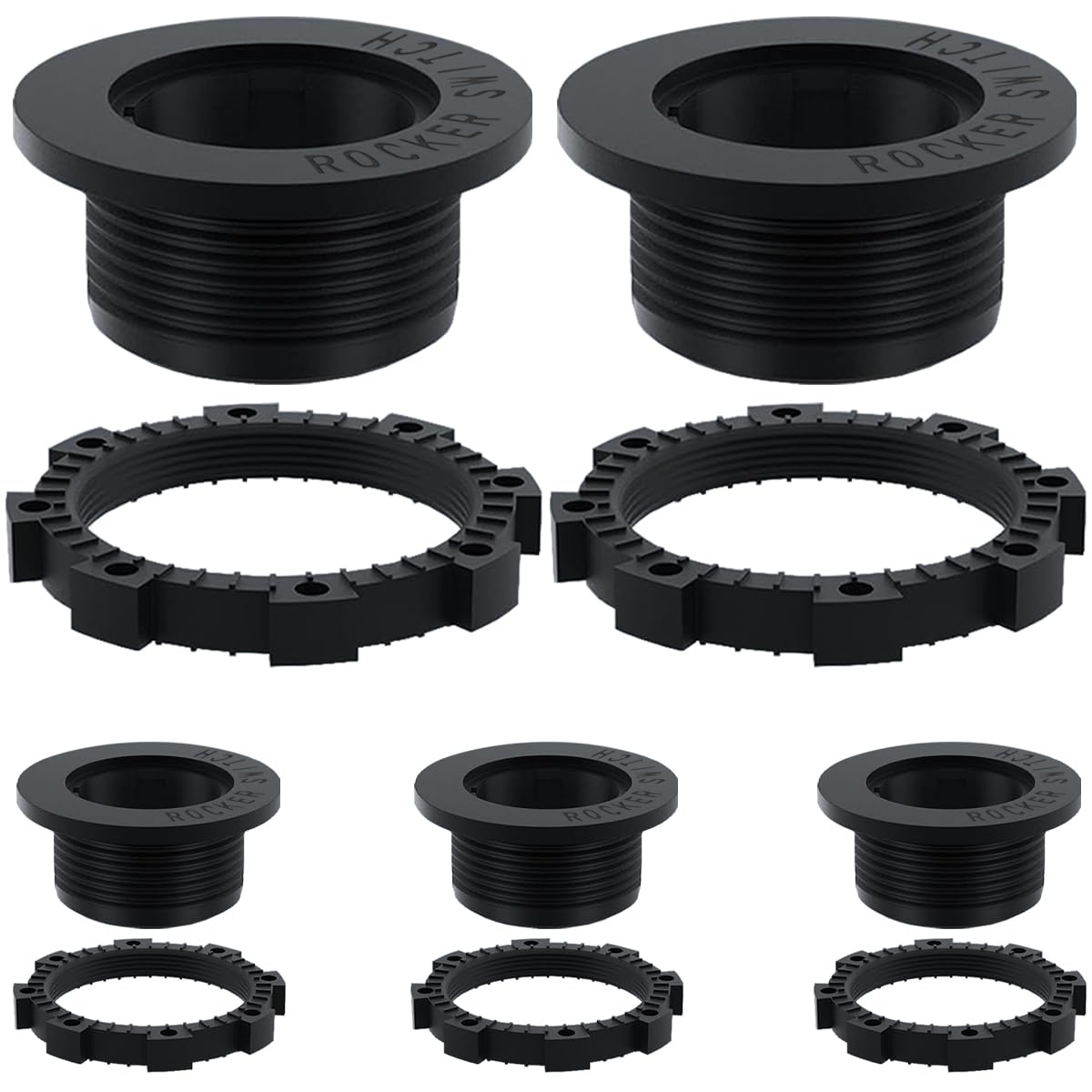 MKBKLLJY 5 шт. 20 мм/0,8  Черный Круглый Тумблер Корпус Монтажная Панель Водонепроницаемая Пыленепроницаемая Пластиковая Крышка чёрный