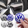 VEMZG1 For VW VOLKSWAGEN New 4pcs 56mm 60mm 65mm Car Wheel Center Decal Hub Sticker For Volkswagen VW Golf6 Polo Passat Tiguan Bettle B
