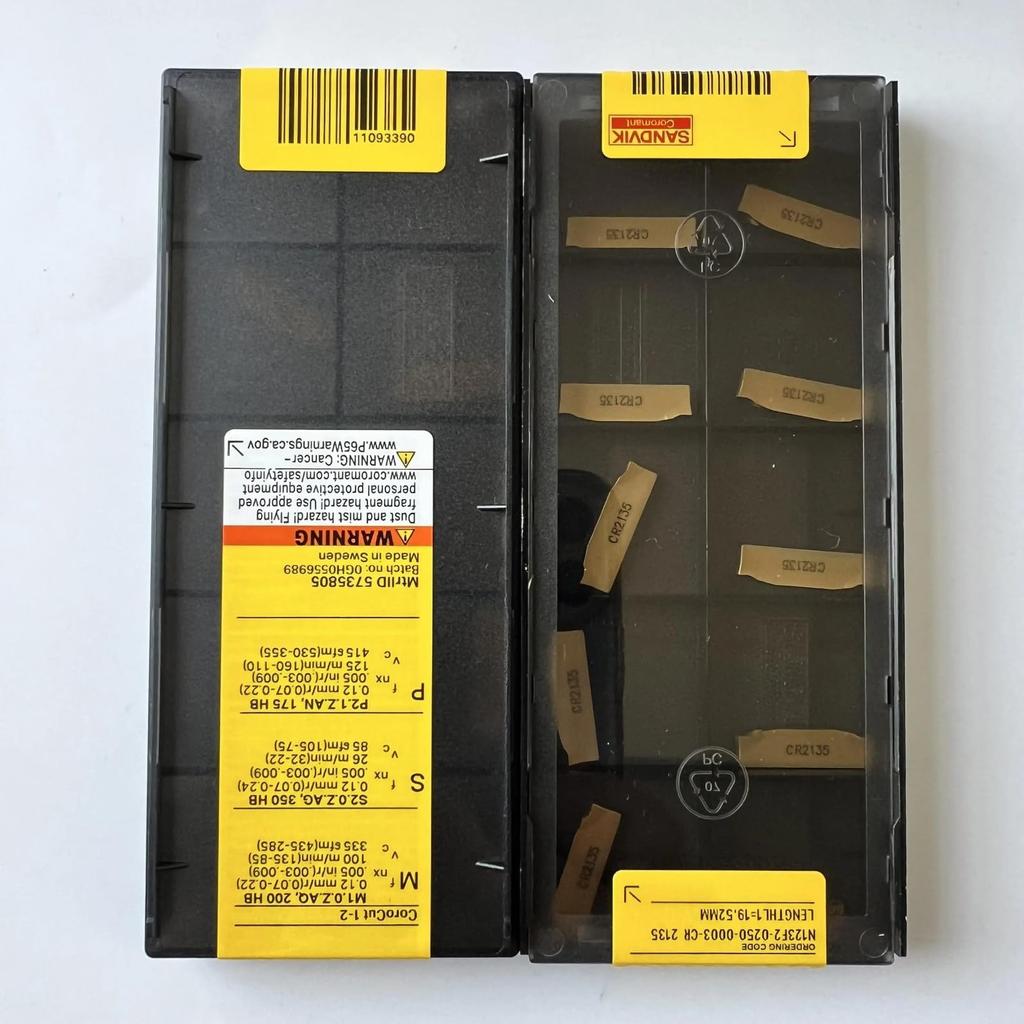 Original Sandvik / N123F2-0250-0003-CR 2135 /CNC CARBIDE Tool Blade 10 Pcs