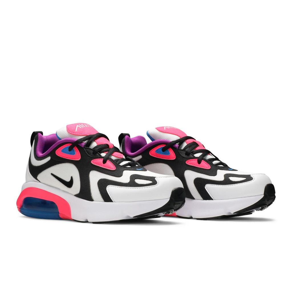 Nike Air Max 200 Grade School 'White Hyper Pink' (Unisex) White / Black-Hyper Pink Running Shoes AT5630 100