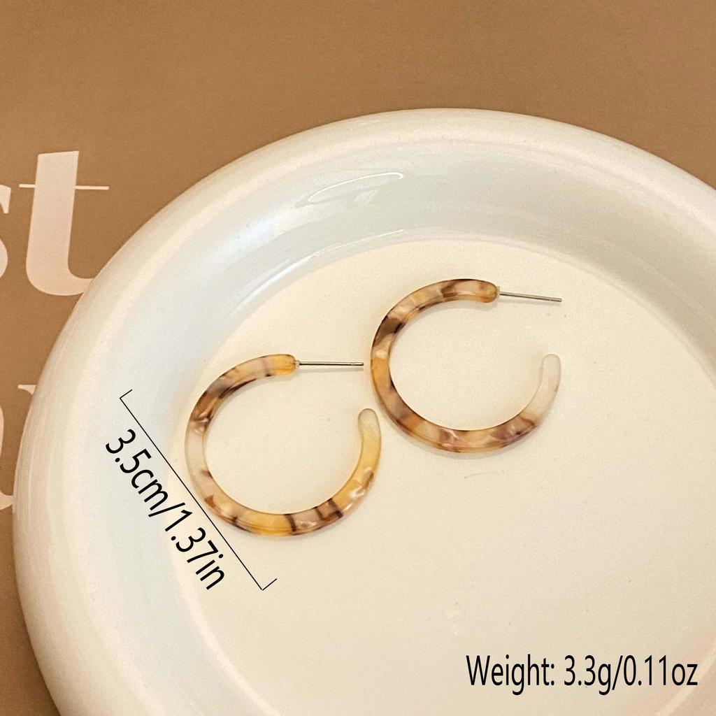 Nuovi orecchini colorati a forma di C con stampa leopardata, orecchini semplici ed esagerati per regali di gioielleria da donna