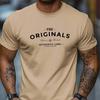 Unisexs Casual Pure Cotton Tshirt The Originals Letter Printed Short Sleeved Sports Street Wear Cotton Short Sleeved Round Neck
