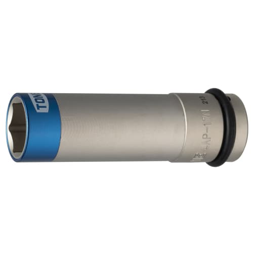 TONE Thin Foil Nut Socket for Impact with Protector 4AP-17N Drive Angle 12.7mm (1/2") Blue Width Across Flats 17mm
