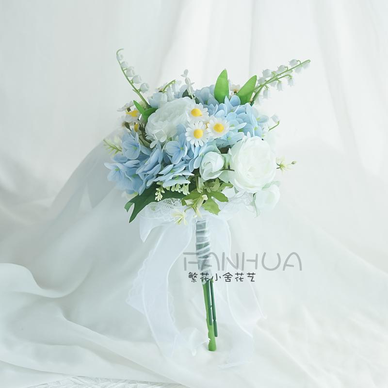 Bouquet Sposa Eucalipto Stile Foresta - Composizione Floreale Artificiale a Mano per Matrimoni & Arredo Casa