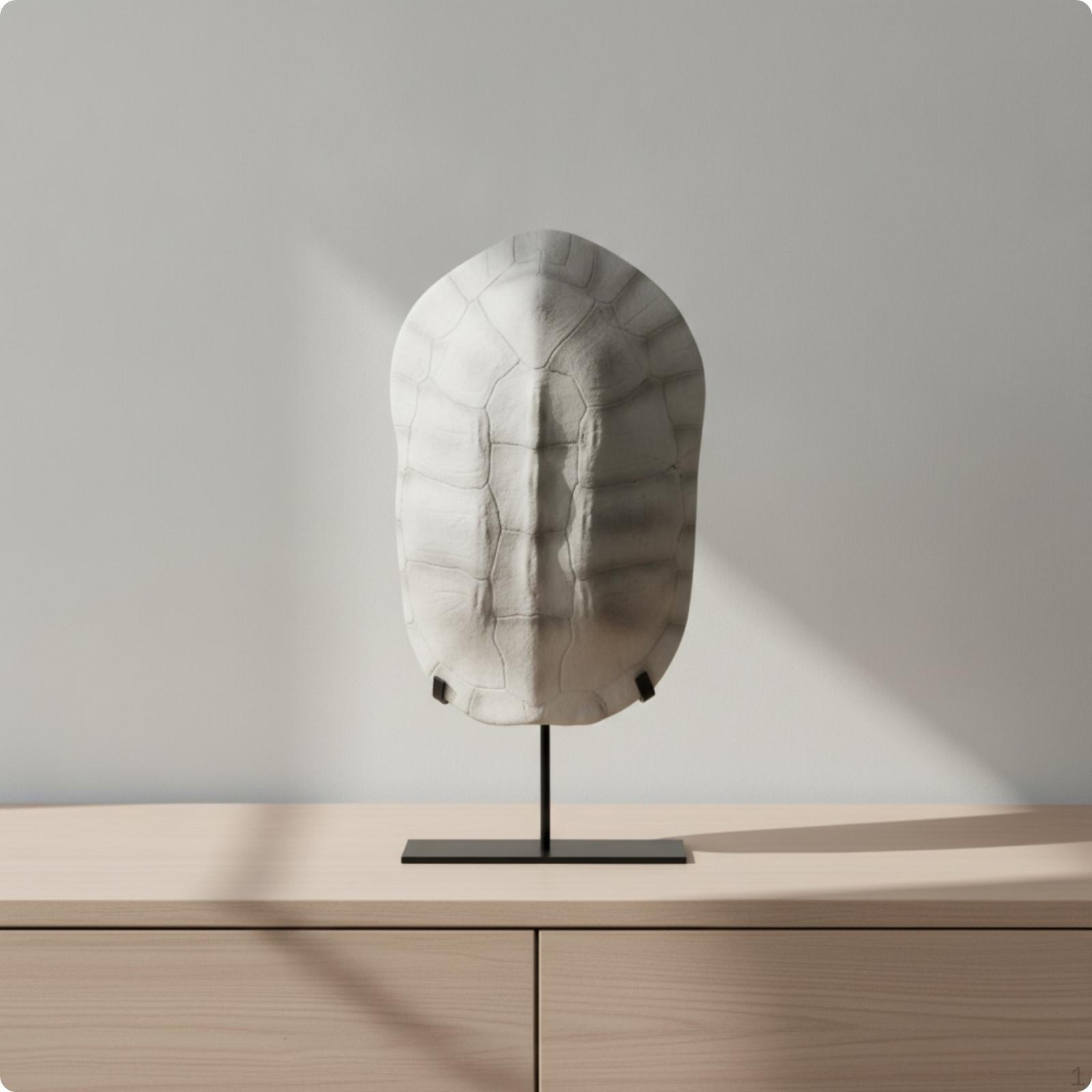 Coastal Turtle Shell Sculpture | Textured