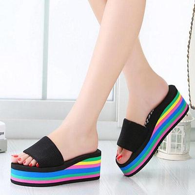 Summer Women Home Toepost Flip Flops Beach Platform Shoes