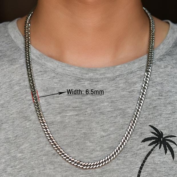 Basic Mens Stainless Steel Necklace Gold and Copper Color Chunky Link Cuban Curb Chain for Punk Hiphop Boy Choker Metal Jewelry