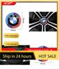 JUSK5 2025 Hot For Kith&BMW  Anniversary Logo Front Cover Badge 81mm + Rear Badge 72mm + Hubcap 56mm + Steering Wheel Sticker 46mm