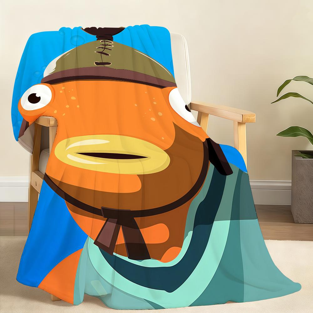 Game F-FORTNITE F-Fishstick Blanket Soft Throw Blanket for Home Bedroom Bed Sofa Picnic Travel Office Rest Cover Blanket Gift