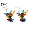 Lady Ear Jewelry 1 Pair Acrylic Colorful Bird Dangle Earrings