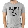 Camiseta SarcáStica Divertida Fitness Gimnasio Hombre Novedad Pierna DíA GráFico Impreso Camiseta Casual Suelta Moda C