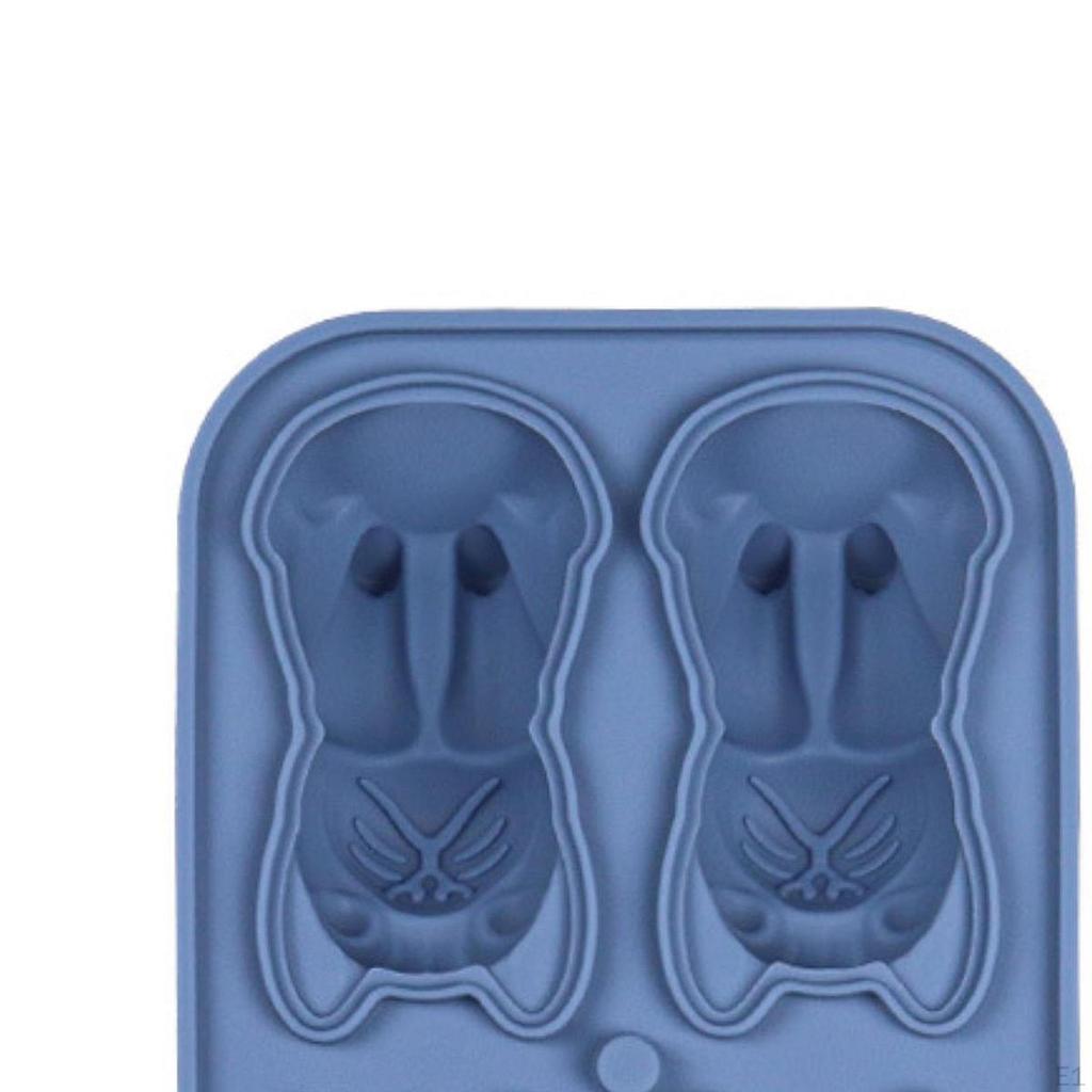 Silicone Chilled Cube Tray DIY Funny 3D Pet Shaped for Lemonade Coffee Drink Blue