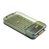 Dark Green Color Double Layer Tea Tray With Handles Tea Serving Tray Dish Drain Tray  Tea Serving