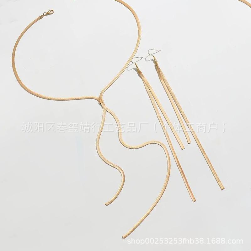Accessories Hip Hop Simple Snake Bone Chain Collarbone Chain Chocker Niche Metal Chain Necklace