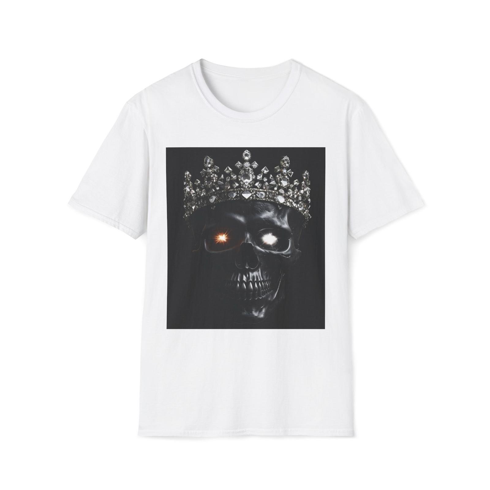 Skull with Crown Unisex Softstyle T-Shirt, Gothic Tee S