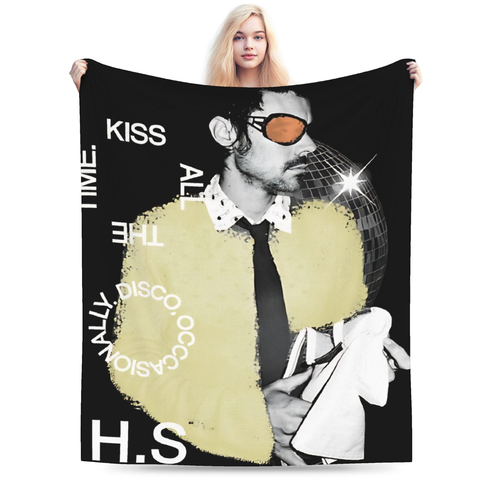 

Super Soft Harryed Stylesed Kiss All the Time Disco Occasionally Throw Blanket Premium Fleece Bed Blanket Fuzzy Plush Blankets 75x90cm