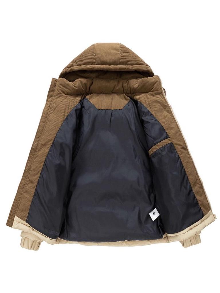Men's Winter Hooded Cotton Jacket - European Size, Warm & Thick, Detachable Hood, Casual Style.