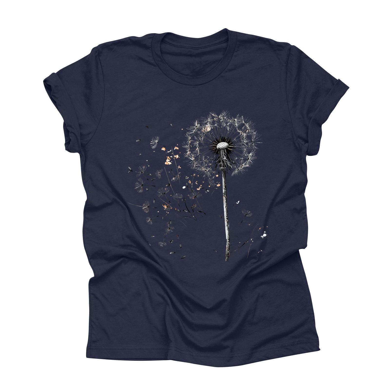 

Unisex Casual Fashion Print Crewneck Loose T-shirt M