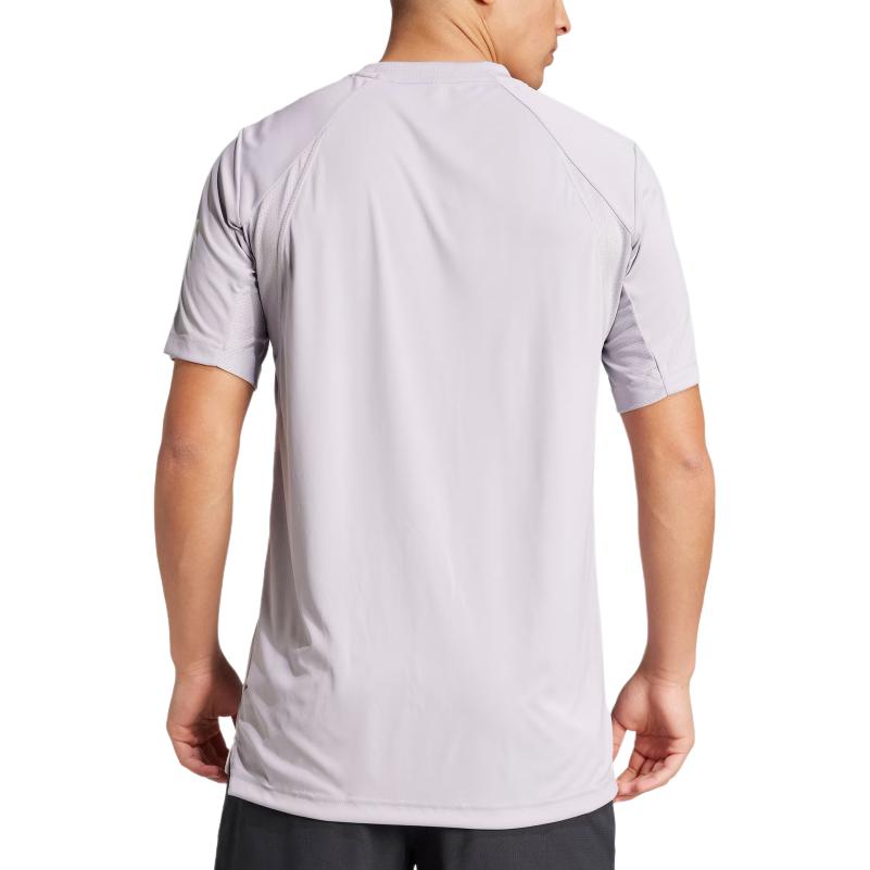 adidas Tennis3 Stripes SS25 T Shirt Men's Honor Gray JZ3490