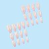 24/30 Stück/Karton 3D Blume Schleife Herz Vollabdeckung Falschnägel mit Gelee-Aufklebern Leopardenmuster Falsche Nägel Press-on-Nägel Für Frauen Mädchen