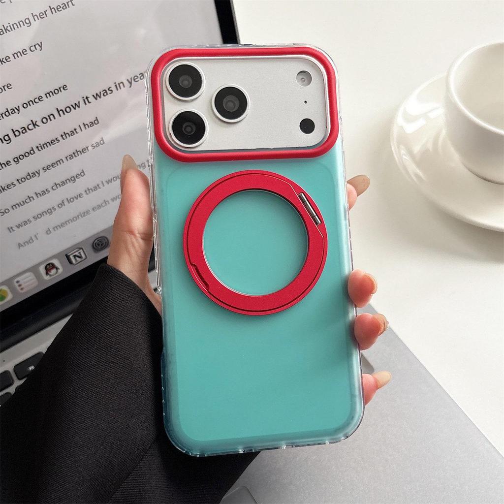 Magnetic Rotating Stand Case for iPhone 17 Pro Max - Compatible with iPhone 16 Pro Camera Button