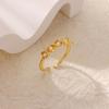 Tiny Multi Pearl Flowers Stainless Steel Rings for Women Gold Color Anti Fading Ring Wedding Vacation Jewelry Accessories Gifts