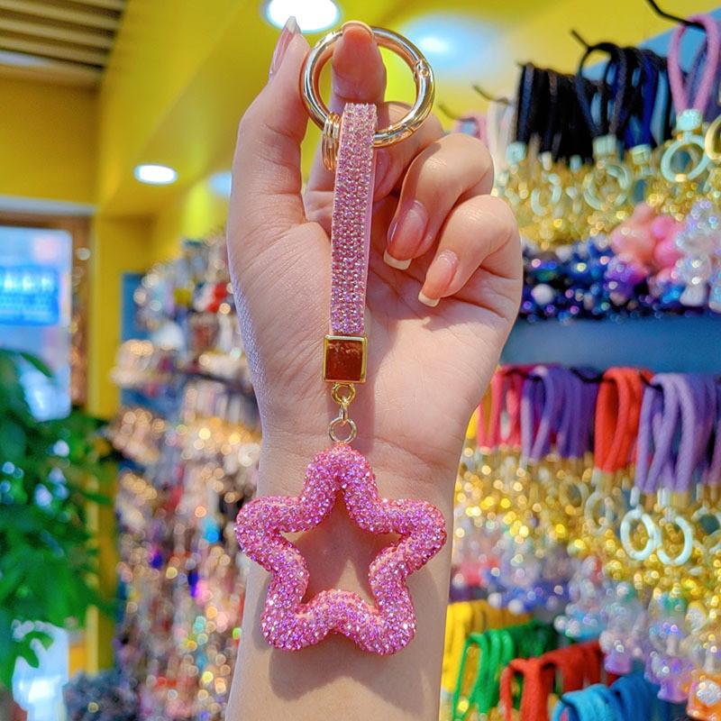 Diamond Star Keychain With Elegant Design For Gifts And Parties