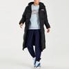 Li Ning Sports Basketball Series Logo Print Mid-Length Loose Hooded Down Jacket Men Outerwear Black AYMR051-1
