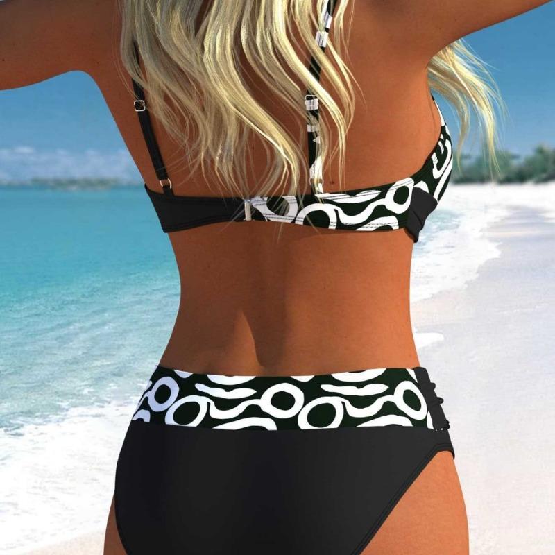 2026 European and American New Lace-up, Bikini Triangle Bag Split Swimsuit New