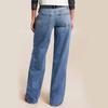 Women's Wide Leg Jeans Casual Highwaist Straight Denim Pants With Pockets