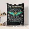 1pc Mom & Dad Memorial Quote Blanket - Perfect Gift for Birthdays, Christmas & Halloween- Soft, Warm & Versatile Yy250909101