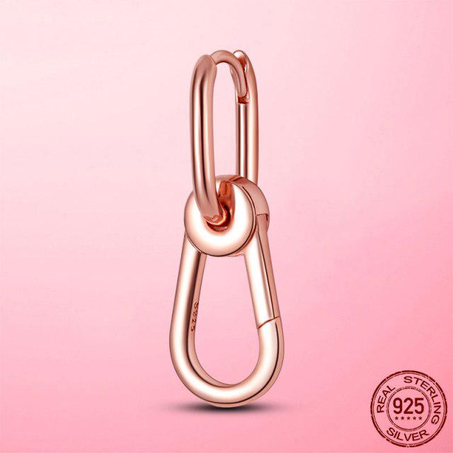 

Серебро 925 пробы Me, подвеска-медальон в форме глаза, подходит для браслета Pandora, ожерелье, серьги-сделай сам, стильные серьги с двумя кольцами, разъем