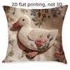 Cartoon Easter Pillow Cover 2D Flat Easter Theme Bunny Cushion Cover Skin Friendly Wear-resistant Throw Pillow Cover Study Room