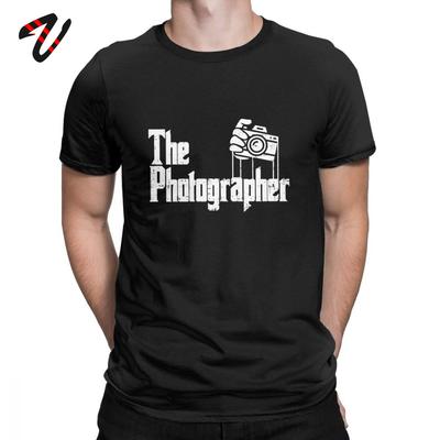 The Photographer T Shirt For Men 100 Cotton Tshirt Classic Hipster TShirt 90s Godfather Tees Short Sleeve Photography Clothing
