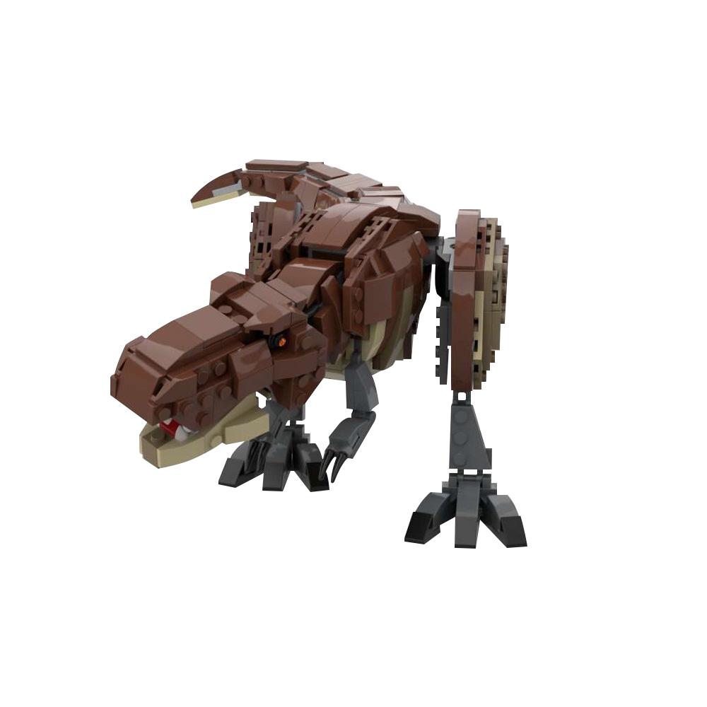 MOC Tyrannosaurus Rex Minifigure Scale Building Blocks Model Jurassic Tyrannosaurus Bricks DIY Assembly Toys Kids Birthday Gifts