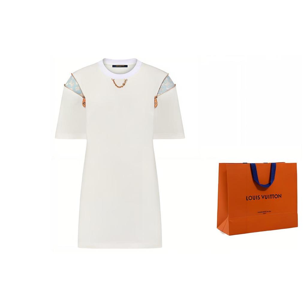 Louis Vuitton Zipper Sleeve T-Shirt Dress 1ABYGW