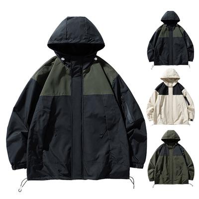 Autumn New Men's Jacket Functional Standing Collar Charge Coat Trendy Loose Jacket Work Coat