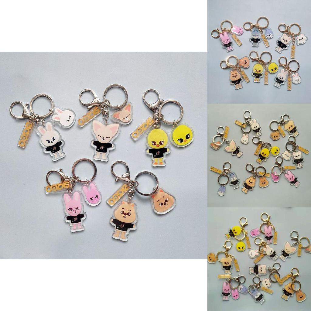 Stray Kids Skzoo Acrylic Double-sided Keychain Cartoon Kpop Fans Gift Collection