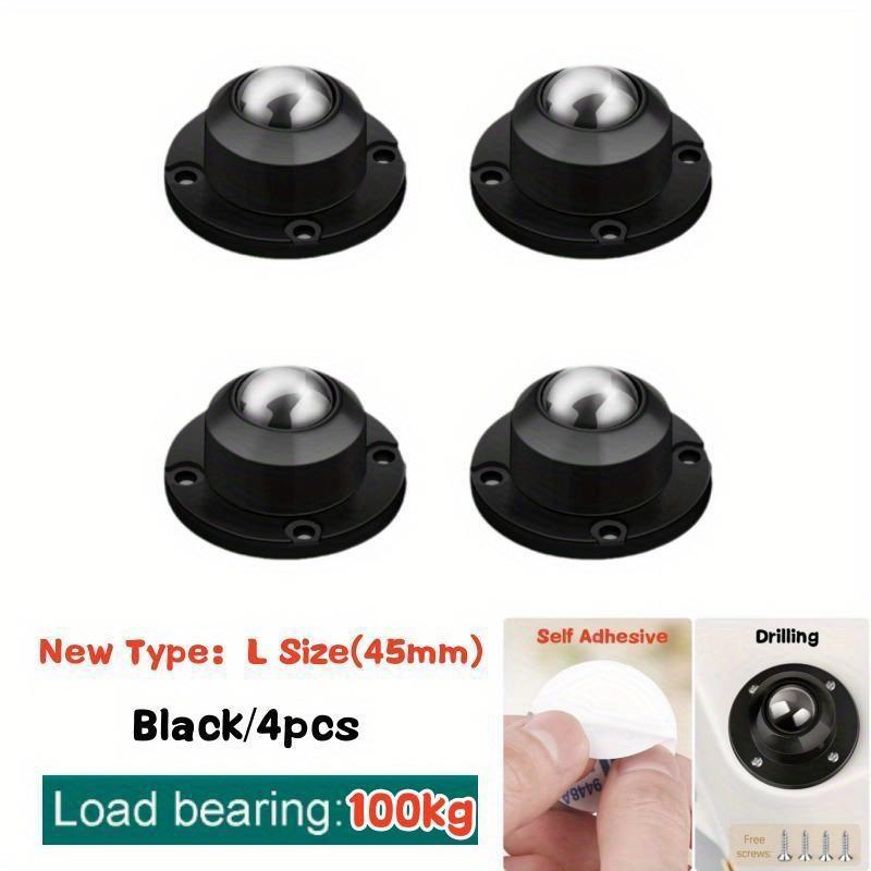 

4 шт. Сверхпрочные мебельные ролики Колеса Самоклеящийся шкив Нержавеющая сталь Высокая грузоподъемность Универсальное колесо Вращение 360°