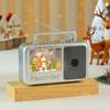 Decor Creative Christmas Radio Light Music Night Lamp With Santa Pattern Claus